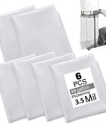 55 Gallon Dust Collector Bags 6 Pack One Sided 3.5 Mil Clear Poly 31x40 Inches with Central Machinery Collector in background
