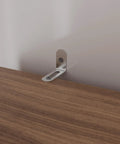 Mounting bracket for Walnut Display Cabinet With Glass Doors And Three Drawers App Controlled LED Lights Tall Bookcase