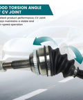 Toyota Corolla Front CV Axle Shaft Assembly Replacement For 1.8L L4 Auto Trans Front Left Driver Side With Direct Fit And Easy Install Replaces 4342002340 4342002380 665218 NCV69583, close-up CV joint