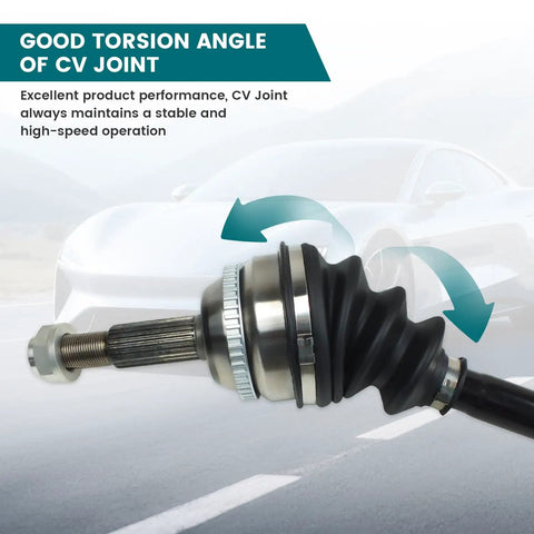 Toyota Corolla Front CV Axle Shaft Assembly Replacement For 1.8L L4 Auto Trans Front Left Driver Side With Direct Fit And Easy Install Replaces 4342002340 4342002380 665218 NCV69583, close-up CV joint