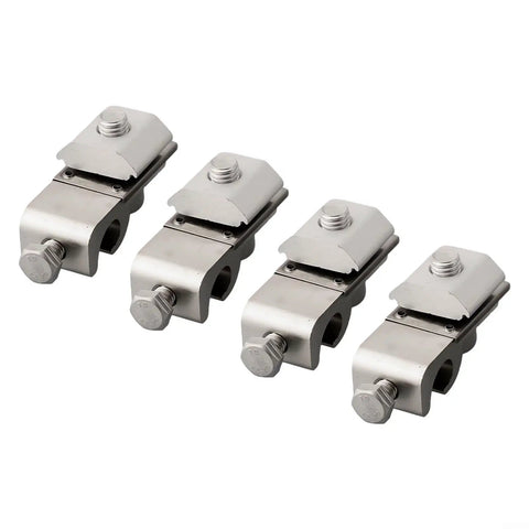 Heavy-Duty Solar Panel Mounting Bracket Clamps With Nickel-Plated Aluminum Grounding Lugs And Fasteners, Pre-Assembled For C-Beam, U-Beam, And H-Profile