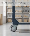 Heavy Duty TPR Plate Caster Wheel for Workspaces and Garages, Smooth Rolling for Industrial Carts, in warehouse setting