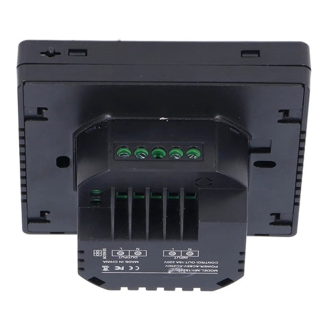 Floor Heating Thermostat With 16A Dual Temperature Control For Electric Heating Systems, rear terminal view