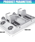 Khbyt Heavy Duty Aluminum Welding Clamp With 4 Strong Magnets And Temp Resistant Jaw showing detailed dimensions and aluminum body.