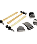 7-Piece Auto Body Repair Kit With Carbon Steel Hammer Heads And Dollies On Wood Handles, Built Tough For Real World Sheet Metal Flattening