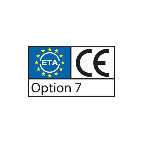 ETA CE certification logo with Option 7