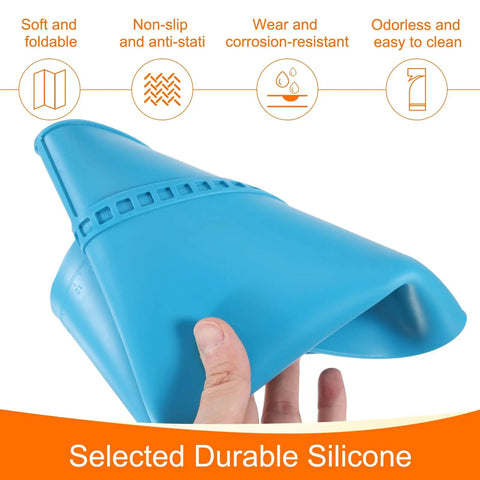 Rock Solid Silicone Magnetic Soldering Mat For Electronics Repair Heat Resistant Non Slip Anti Scald Blue Wrist Rest Pad 17 By 11 8 Inches showing soft and foldable silicone design.