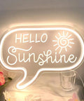 Sunshine Neon Sign For Wall Decor LED Light Up Sign For Bedroom Office Kids Room Nursery Living Room 12.2 By 9 Inches Warm White Glow