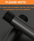 Close-up of Six Pack One Half Inch MNPT PVC Male Pipe Thread Sprinkler Head Riser Extensions with note on NPT thread size