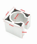 Nema23 motor mounting bracket, white aluminium alloy, 38.3mm round hole, 57x57mm base