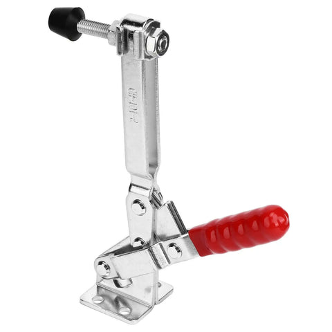 Stainless Steel Toggle Clamp With 180kg Clamping Power Adjustable Lever Opens 65 To 90 Degrees Plastic Handle Cover