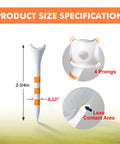 Diagram of 100 Pack Plastic Golf Tees 2 3/4 Inch Length Low Resistance Design To Reduce Friction And Boost Distance Sturdy Build