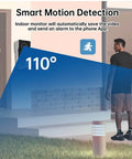 Two Wire Video Intercom System With Indoor Monitor And Wifi Doorbell Camera showing motion detection feature in use outdoors