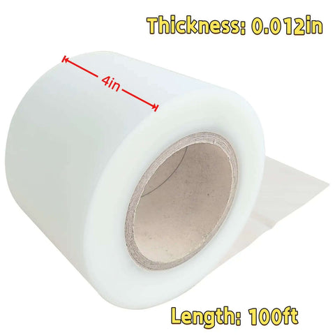 Urethane Die Protection Film For Press Brake Bending 4 Inch Wide 0.012 Inch Thick 100 Foot Roll Pro Grade Non Adhesive