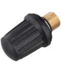 Premium Solid Brass Safety Valve Compatible With Karcher SG4-4 Steam Cleaner Replaces 2.889-104.0 showing brass threaded end with black body.