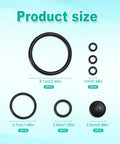 2 Sets O Rings Seal Gasket Kit For Sprayers Piston Pump Repair Includes 12 Gaskets In 4 Sizes And 2 Rubber Base Pads Durable Premium Rubber Seals For Garden Sprayer Replacement size specifications.