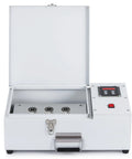 Mxmoonfree bearing induction heater 2000W, front view, white metal unit with open lid and control panel