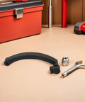 Premium Plastic Tire Gauge Handle For Balancing Machine Replacement And Precision Wheel Measuring Tool on a workbench.