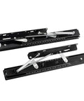 Beefy Heavy Duty Concealed Soft Close Lift Table Drawer Slides Side Mount Black Cold Rolled Steel 9.9in Long 1.87in Wide 2.02in High