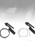 Heavy Duty Aluminum Throttle Pedal And Cable Assembly For GM LS Swap Builds With 36 Inch Mechanical Accelerator Linkage Kit For Street Rod Customs Smooth Cable Action, featuring pedal and cable components.
