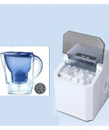 High Performance Countertop Ice Maker Portable With Built In Storage Bin For Rapid Ice Cubes Kitchen Home Bar Entertainment RV Camper Travel Compact Self Contained Unit Energy Efficient Smooth Chill Results with ice in bin