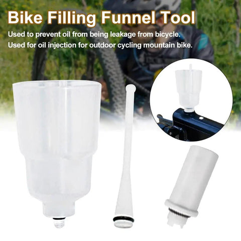 Bike Oil Funnel Tool Disc Brake Bleed Kit For Mountain Bikes Mineral Oil Ready Hydraulic Brakes Leakproof Flow