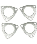 Exhaust gasket set of four, 2.5-inch with 63.5mm three-bolt flange, high-temperature graphite