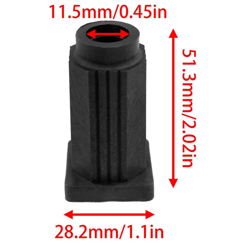 Square Caster Insert Cover For Chairs And Tables Plastic Caster Socket Replacement Sleeve 4 Pcs Durable PP Material