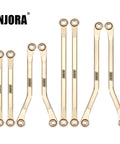 Beefy Brass High Clearance Chassis Links Set For 1/18 TRX4M Defender Bronco RC Crawler Upgrades with 42g Heavy Bent Links