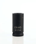 Heavy Duty 27mm 6 Point Impact Socket For Three Quarter Inch Drive Chrome Molybdenum Steel With Black Oxide Finish Built To Last Tough