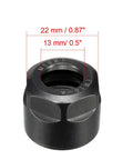 ER16 A M19 Collet Nut For CNC Milling Chuck Holder Lathe Replacement Hex Clamping Nut Cast Steel 13mm Hole dimensions visible