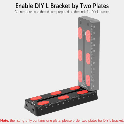 Telescope Rail Bar 120mm Dovetail Plate For Vixen Style Saddles With 1/4 Inch And 3/8 Inch D Ring Screws, easy L bracket setup