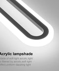 Close-up of 31.49 Inch LED Bathroom Vanity Light Matte Black With Acrylic Lens Modern Wall Mount Bath Fixture 6000K Cool White Anti Rust Finish