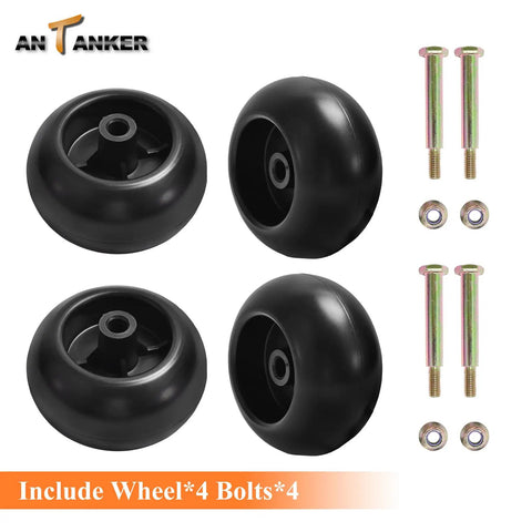 Deck Roller Wheels Kit For Lawn Mower 75304856A Replacement 4 wheels, bolts, and nuts for Cub Cadet RZT50 RZT54 LT1050