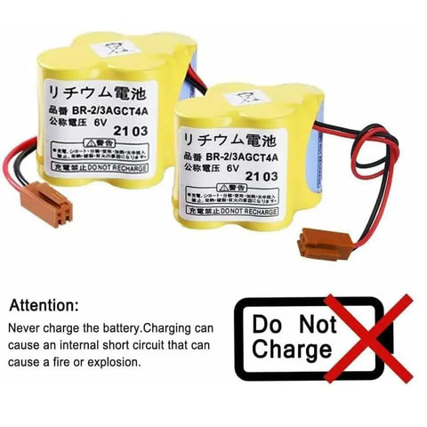 40 Pack 6V 4400mAh BR-2/3AGCT4A non-rechargeable lithium battery with brown plug for Fanuc A98L-0031-0025 CNC system