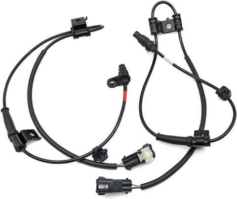 Dual Pack Abs Wheel Speed Sensors Front Left Right For Hyundai Sonata 2011 To 2014 Oem 598303S000 598103S000 in black with connectors.