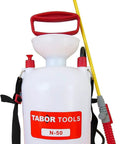 Lightweight 1.3 Gallon Lawn And Garden Sprayer With Pressure Relief Valve, Adjustable Wand Nozzle, Shoulder Strap for Yard Use