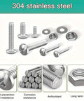 Top Shelf 710 Piece 304 Stainless Steel Fastener Kit With Cross And Round Head Machine Screws Nuts Washers M2 M3 M4 M5