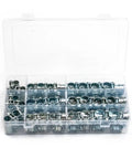 Super Chunky Double Ear Hose Clamps Assorted Kit With 135 Pieces For Fuel And Water Lines Plus Engine Pipes In 8-18mm Range That Get The Job Done Right Quick And Tough Too in plastic case