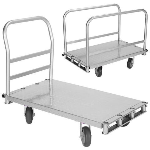 Heavy Duty Panel Cart With Four Swivel Casters Platform Truck 2500 Lbs Capacity 36x24 Steel Frame for moving heavy loads