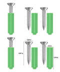 High Hardness Wood Screws Assortment Kit with Flat Head Drive, Includes Wood Screws and Drywall Screws in Multiple Sizes, 3 Piece Set