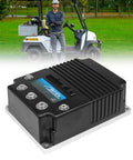 Top Shelf 48Volt 400 Amp Golf Cart Speed Controller Plug And Play Motor Driver Replacement Direct Fit 2016 Plus Star Ev Electric Golf Carts, sleek black design.