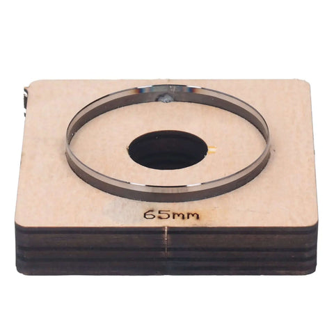65mm Circle Cutter With Wood Base, Durable Alloy Steel Round Cutting Die For Leather, Fabric, Clay And Wood DIY Projects