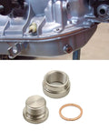 12mm Transmission Drain Plug Kit Weld-In Bung And Stainless Steel Plug With Washer For Oil Pan Sump Drain