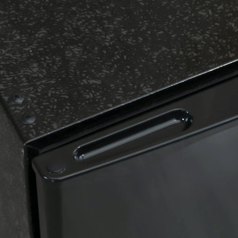 Top view of Slick 1.1 Cu Ft Compact Mini Upright Freezer With Removable Shelves And A Reversible Door showing textured surface.