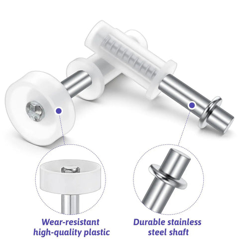 8 Pack Spring Loaded Bi-Fold Door Hardware Kit iron and plastic wheel and shaft details