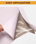 Hands peeling back a Clear Self Adhesive Shipping Label Sleeve 6x10 Inch Packing Slip Pouch, showing adhesive side for easy application.