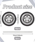 Rad 16 Pack Toy Car Wheels Set With 8 Shaft Axles For RC Cars Trucks Robots And DIY Models Featuring 40x11mm Wheels