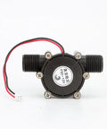 Micro Hydro Water Turbine Generator 12V Off Grid Power System, 10W Output, 220mA Max, black unit with wires visible