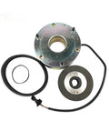 Top Shelf Electromagnetic Brake REB0514 190VH30 Electric Handling Brake components including metal disk and rubber seals.